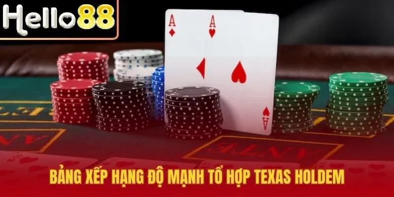 Thứ tự độ mạnh các tổ hợp bài trong cách chơi Poker
